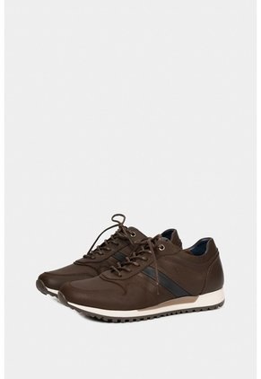 Tenis Romeo De Cuero Para Hombre Efecto Envejecido Cafe Tenis Romeo De Cuero Para Hombre Efecto Envejecido Cafe 40 VÉLEZ