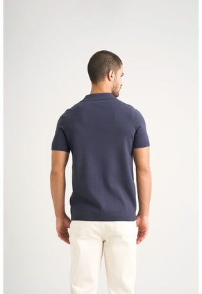 Polo Tejida Para Hombre Cuello En V Polo Tejida Para Hombre Cuello En V Azul Oscuro XL VÉLEZ