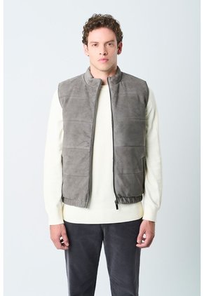 Chaleco Sika De Cuero Para Hombre Doble Faz Chaleco Sika De Cuero Para Hombre Doble Faz Gris XL VÉLEZ