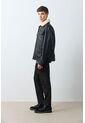 Chaqueta Oculto De Cuero Para Hombre Silueta Aviador Chaqueta Oculto De Cuero Para Hombre Silueta Aviador Negro L VÉLEZ de Vélez