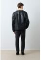 Chaqueta Oculto De Cuero Para Hombre Silueta Aviador Chaqueta Oculto De Cuero Para Hombre Silueta Aviador Negro L VÉLEZ de Vélez