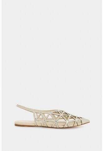 Baleta Hybris De Cuero Para Mujer Cortes Baleta Hybris De Cuero Para Mujer Cortes Beige 40 VÉLEZ Vélez