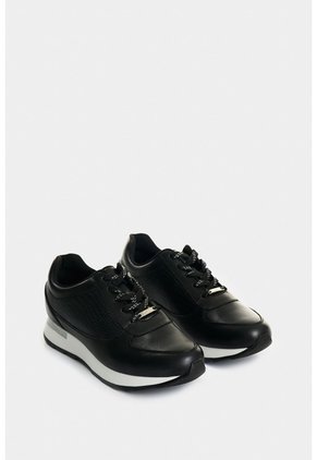 Tenis De Cuero Con Detalle Grabado Para Mujer Tropical 2 Tenis De Cuero Con Detalle Grabado Para Mujer Tropical 2 Negro 39 VÉLEZ