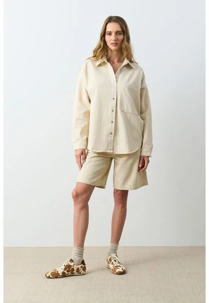 Camisa Acrux Para Mujer Oversized Camisa Acrux Para Mujer Oversized Arena M VÉLEZ