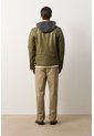 Chaqueta Belmont De Cuero Para Hombre Capucha Y Pechera Chaqueta Belmont De Cuero Para Hombre Capucha Y Pechera Verde Oliva M VÉLEZ de Vélez