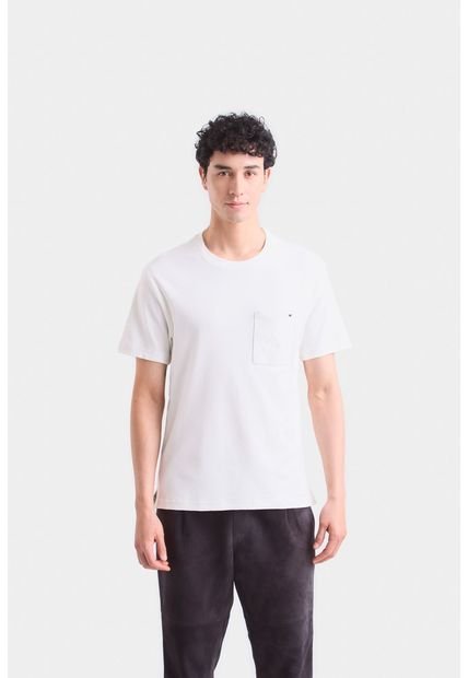 Camiseta En Algodón Para Hombre Bolsillo Cuero Camiseta En Algodón Para Hombre Bolsillo Cuero Blanco S Vélez