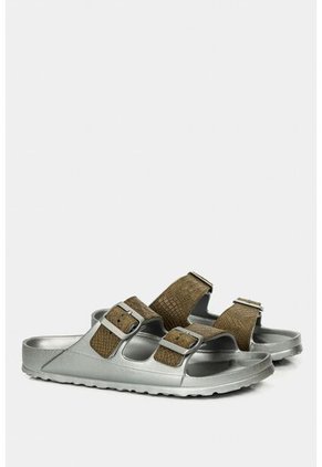 Sandalia Plana Bahamas De Eva Para Mujer Apliques En Cuero Gris Sandalia Plana Bahamas De Eva Para Mujer Apliques En Cuero Gris 39 Vélez