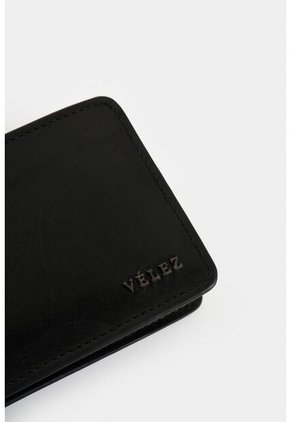 Billetera Oasis De Cuero Para Hombre Detalle Contraste Billetera Oasis De Cuero Para Hombre Detalle Contraste Negro VÉLEZ