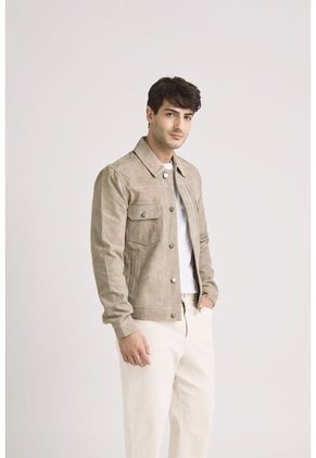 Chaqueta Zambeze De Gamuza Para Hombre Cuello Camisero Chaqueta Zambeze De Gamuza Para Hombre Cuello Camisero Gris XL Vélez