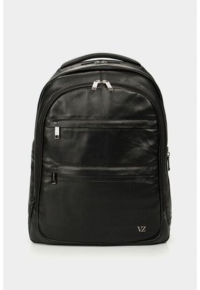 Morral Water Resistant De Cuero Liso Para Hombre Multifuncional Negro