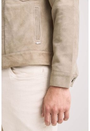 Chaqueta Zambeze De Gamuza Para Hombre Cuello Camisero Chaqueta Zambeze De Gamuza Para Hombre Cuello Camisero Gris XL Vélez