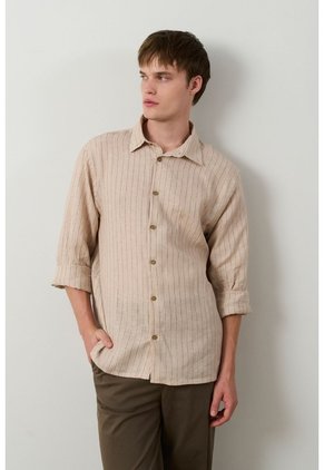 Camisa Manga Larga Regular Fit Para Hombre Faro Camisa Manga Larga Regular Fit Para Hombre Faro Arena XXL VÉLEZ