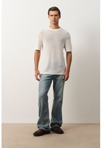 Camiseta Tejida Para Hombre Serrano Camiseta Tejida Para Hombre Serrano Crema S VÉLEZ Vélez