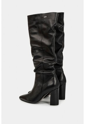 Botas Tacón Caña Alta Kaskai De Cuero Para Mujer Horma En Punta Negro Botas Tacón Caña Alta Kaskai De Cuero Para Mujer Horma En Punta Negro 36 VÉLEZ