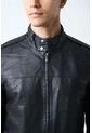 Chaqueta Bosa De Cuero Para Hombre Fit Semi Holgado Chaqueta Bosa De Cuero Para Hombre Fit Semi Holgado Negro M VÉLEZ de Vélez