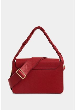 Bowling Maxi Garniel De Cuero Para Mujer Manija Trenzada Bowling Maxi Garniel De Cuero Para Mujer Manija Trenzada Rojo VÉLEZ