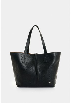 Shopping Doble Faz De Cuero Para Mujer Luca 2 Shopping Doble Faz De Cuero Para Mujer Luca 2 Negro VÉLEZ