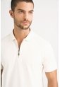 Polo Casual Algodón Para Hombre Cremallera Polo Casual Algodón Para Hombre Cremallera Crema XL VÉLEZ de Vélez