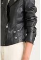Chaqueta Biker De Cuero Para Mujer Charreteras Negro Chaqueta Biker De Cuero Para Mujer Charreteras Negro L VÉLEZ de Vélez
