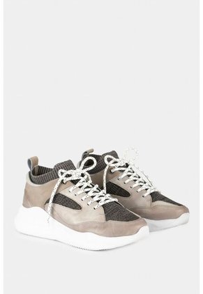 Tenis Deportivos Explorer De Cuero Y Capellada Tejida Para Hombre Efecto Envejecido Gris Tenis Deportivos Explorer De Cuero Y Capellada Tejida Para Hombre Efecto Envejecido Gris 43 Vélez