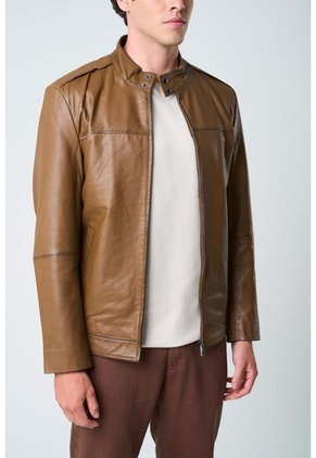 Chaqueta Bosa De Cuero Para Hombre Fit Semi Holgado Chaqueta Bosa De Cuero Para Hombre Fit Semi Holgado Miel S VÉLEZ