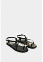 Sandalia Plana De Cuero Para Mujer Kira Sandalia Plana De Cuero Para Mujer Kira Negro 34 VÉLEZ de Vélez