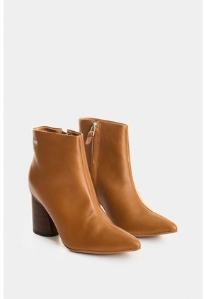Botines Agata De Cuero Para Mujer Silueta Punta Botines Agata De Cuero Para Mujer Silueta Punta Miel 40 VÉLEZ