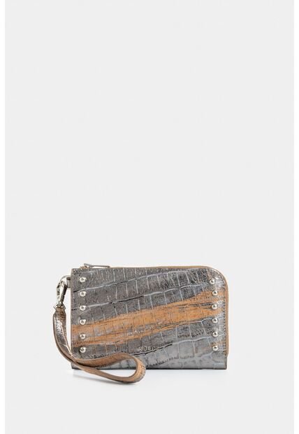 Billetera Holy De Cuero Folia Para Mujer Taches Billetera Holy De Cuero Folia Para Mujer Taches Plata VÉLEZ