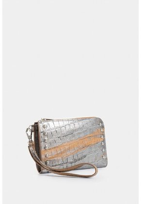 Billetera Holy De Cuero Folia Para Mujer Taches Billetera Holy De Cuero Folia Para Mujer Taches Plata VÉLEZ