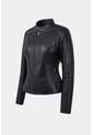 Chaqueta Rider De Cuero Para Mujer Fit Slim Chaqueta Rider De Cuero Para Mujer Fit Slim Negro XL VÉLEZ de Vélez