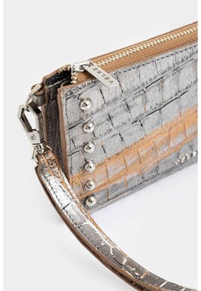 Billetera Holy De Cuero Folia Para Mujer Taches Billetera Holy De Cuero Folia Para Mujer Taches Plata VÉLEZ