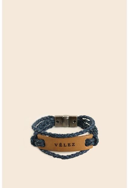 Manilla Klee De Cuero Para Hombre Tejido Artesanal Manilla Klee De Cuero Para Hombre Tejido Artesanal Azul Oscuro Vélez