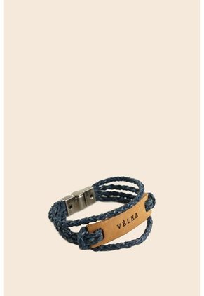 Manilla Klee De Cuero Para Hombre Tejido Artesanal Manilla Klee De Cuero Para Hombre Tejido Artesanal Azul Oscuro Vélez