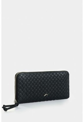 Billetera Porta Chequera De Cuero Para Mujer Astra Billetera Porta Chequera De Cuero Para Mujer Astra Negro VÉLEZ