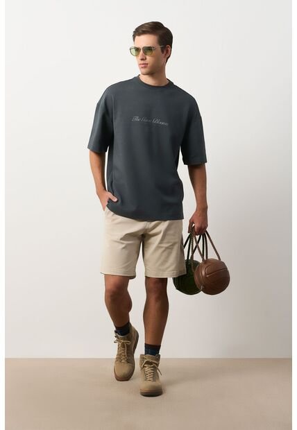 Camiseta Relaxed Fit Para Hombre Camiseta Relaxed Fit Para Hombre Gris Pistola XXL VÉLEZ