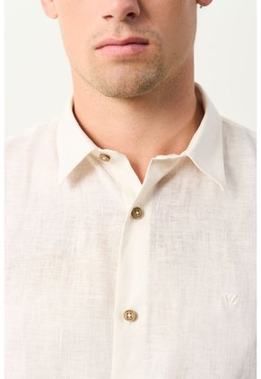 Camisa En Lino Manga Corta Siena Para Hombre Camisa En Lino Manga Corta Siena Para Hombre Arena XS VÉLEZ
