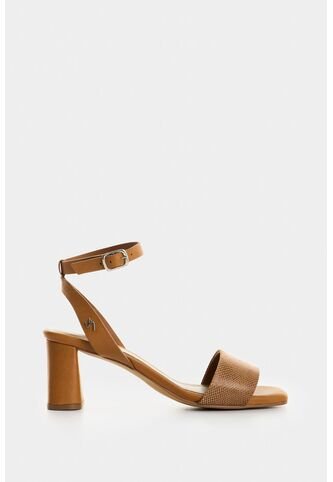 Sandalia Tacón De Cuero Grabado Para Mujer Kril Sandalia Tacón De Cuero Grabado Para Mujer Kril Miel 40 VÉLEZ Vélez