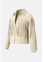 Chaqueta Trucker De Gamuza Con Flecos Para Mujer Dakota Chaqueta Trucker De Gamuza Con Flecos Para Mujer Dakota Arena XL VÉLEZ de Vélez