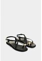 Sandalia Plana De Cuero Para Mujer Kira Sandalia Plana De Cuero Para Mujer Kira Negro 35 VÉLEZ de Vélez