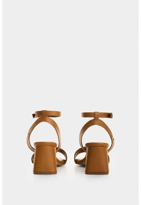 Sandalia Tacón De Cuero Grabado Para Mujer Kril Sandalia Tacón De Cuero Grabado Para Mujer Kril Miel 40 VÉLEZ