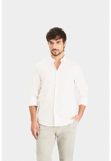 Camisa En Popelina Para Hombre Semifitted Camisa En Popelina Para Hombre Semifitted Blanco XXL VÉLEZ