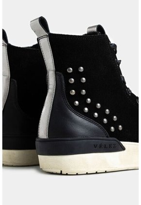 Tenis Bota En Cuero Gamuza Para Mujer Paraíso Tenis Bota En Cuero Gamuza Para Mujer Paraíso Negro 37 VÉLEZ