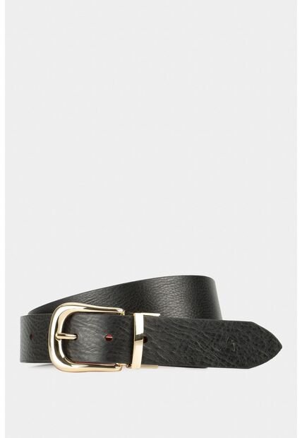 Cinturón Doble Faz Alpinia De Cuero Para Mujer Puntera Triangular Negro Cinturón Doble Faz Alpinia De Cuero Para Mujer Puntera Triangular Negro L Vélez