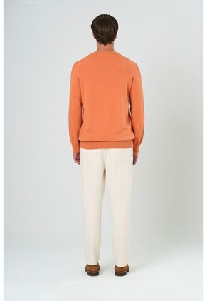 Sweater Tejido En Algodón Para Hombre Manga Ranglan Sweater Tejido En Algodón Para Hombre Manga Ranglan Naranja XXL VÉLEZ