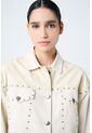 Chaqueta Orquídea De Algodón Y Cáñamo Para Mujer Silueta Oversized Chaqueta Orquídea De Algodón Y Cáñamo Para Mujer Silueta Oversized Crema S VÉLEZ de Vélez