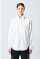 Camisa Avellano Manga Larga Oversized Para Mujer Hombro Rodado Camisa Avellano Manga Larga Oversized Para Mujer Hombro Rodado Crema XS VÉLEZ de Vélez