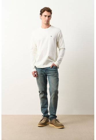 Camiseta Tejida Manga Larga Para Hombre Sabina Camiseta Tejida Manga Larga Para Hombre Sabina Blanco L VÉLEZ Vélez