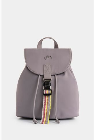 Morral Elora En Lona Y Cuero Para Mujer Detalle Contraste Morral Elora En Lona Y Cuero Para Mujer Detalle Contraste Gris VÉLEZ Vélez