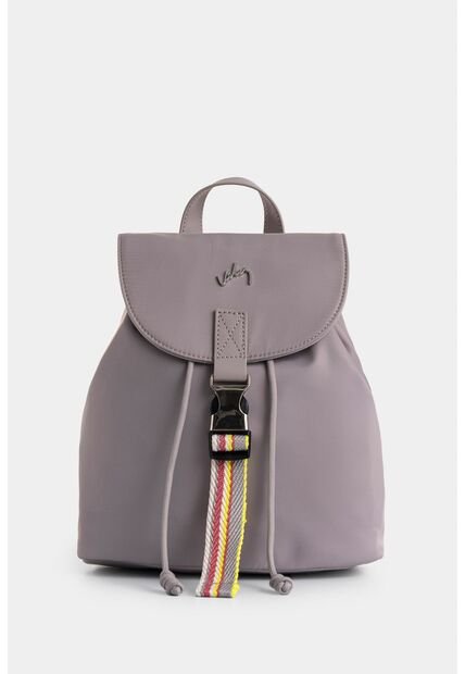 Morral Elora En Lona Y Cuero Para Mujer Detalle Contraste Morral Elora En Lona Y Cuero Para Mujer Detalle Contraste Gris VÉLEZ