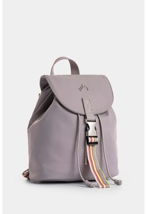 Morral Elora En Lona Y Cuero Para Mujer Detalle Contraste Morral Elora En Lona Y Cuero Para Mujer Detalle Contraste Gris VÉLEZ